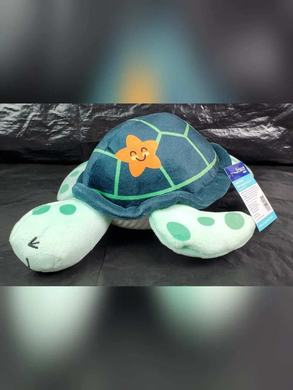 Frisco by Chewy Coastal Turtle Plush Squeaky Crinkles Dog Toy- Size M/L - NWT